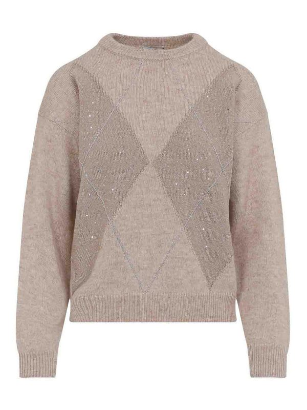Peserico Pull Col Rond - Beige