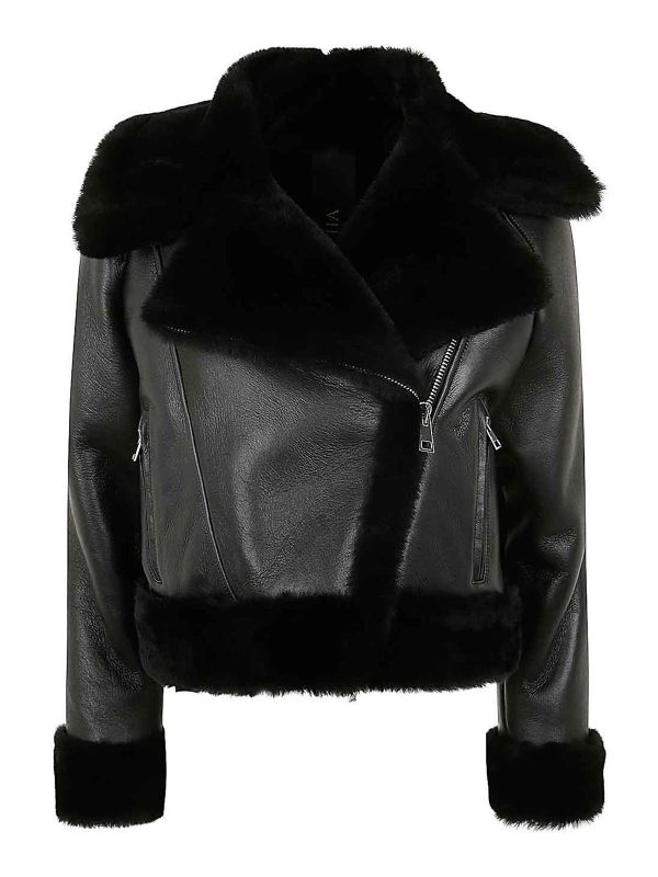 Blancha Manteau En Fourrure - Noir