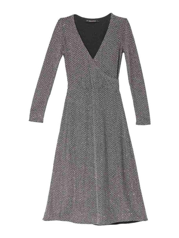 Karl Lagerfeld Robe Au Genou - Gris
