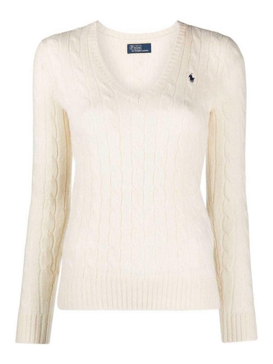 Polo Ralph Lauren Pull Col Rond - Blanc