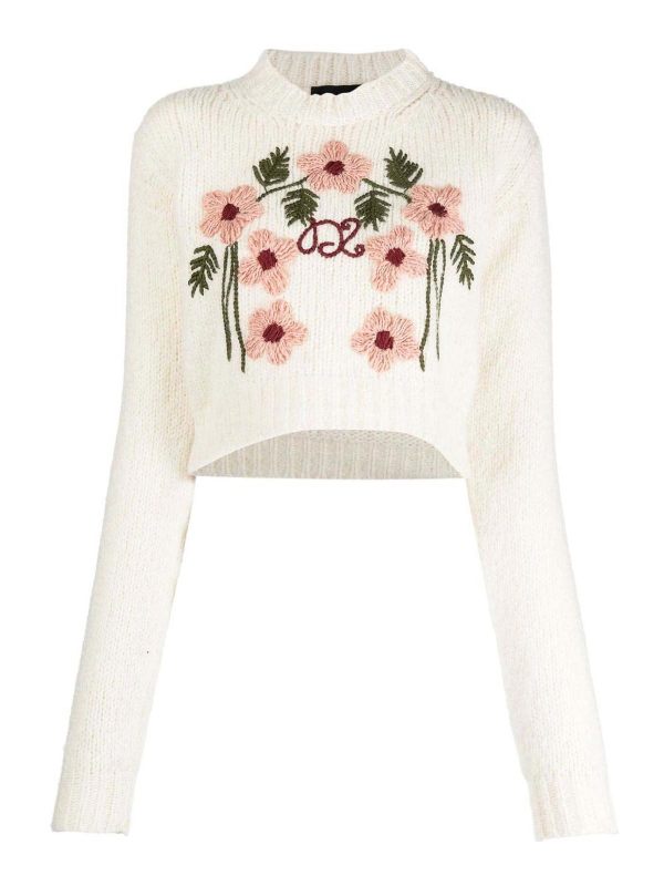 Dsquared2 Pull Col Rond - Crème