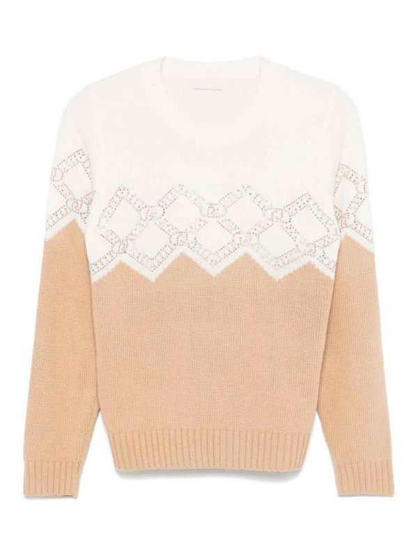 Liu Jo Pull Col Rond - Beige