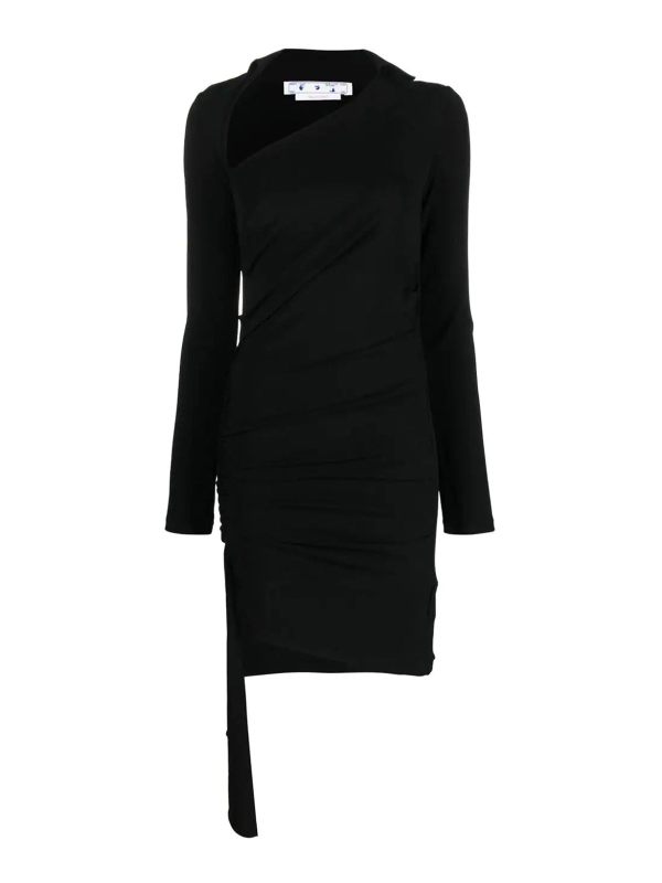 Off-White Robe Au Genou - Noir