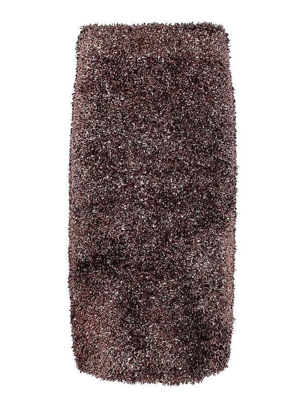 Dries Van Noten Jupe Midi - Marron