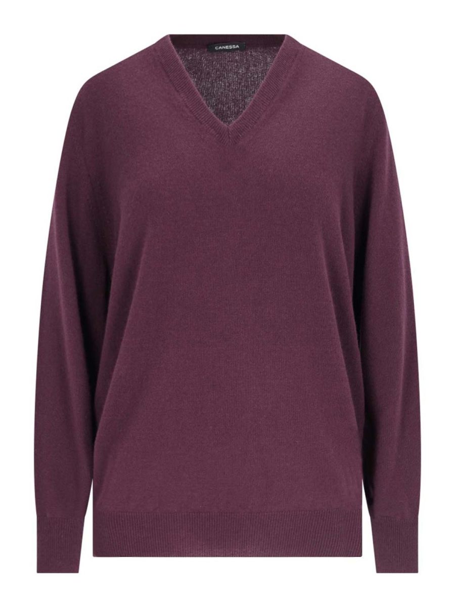 Canessa Pull À Col V - Violet