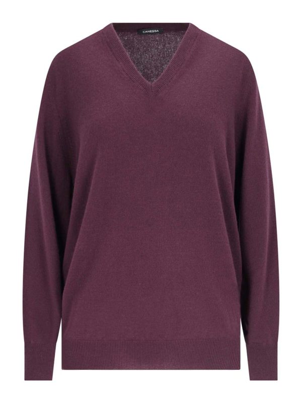 Canessa Pull À Col V - Violet