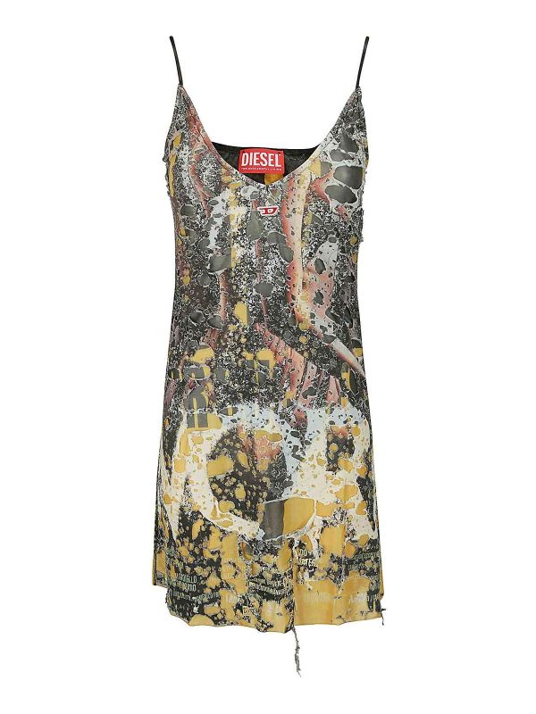 Diesel Robe Au Genou - Multicolore