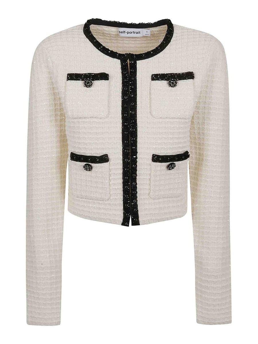 Self Portrait Cardigan - Crème