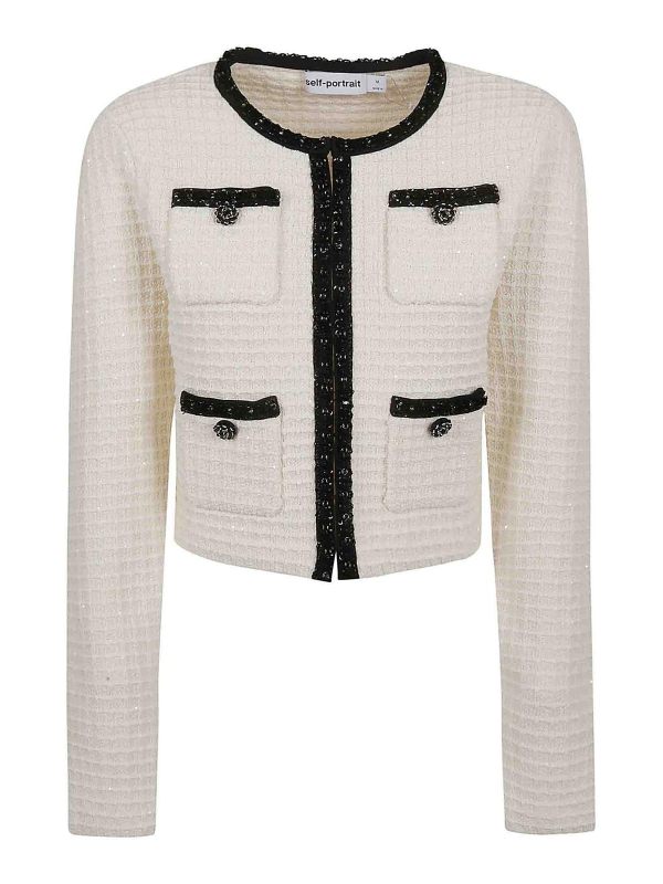 Self Portrait Cardigan - Crème