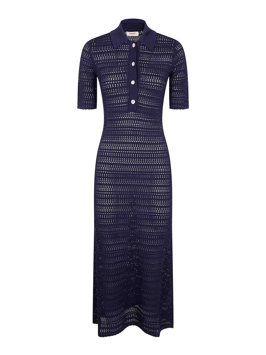 Twinset Maxi Robe - Bleu