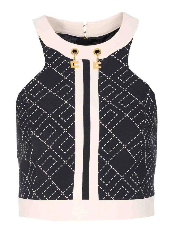 Elisabetta Franchi Top - Noir