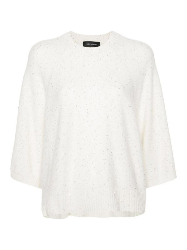 Fabiana Filippi Pull Col Rond - Blanc