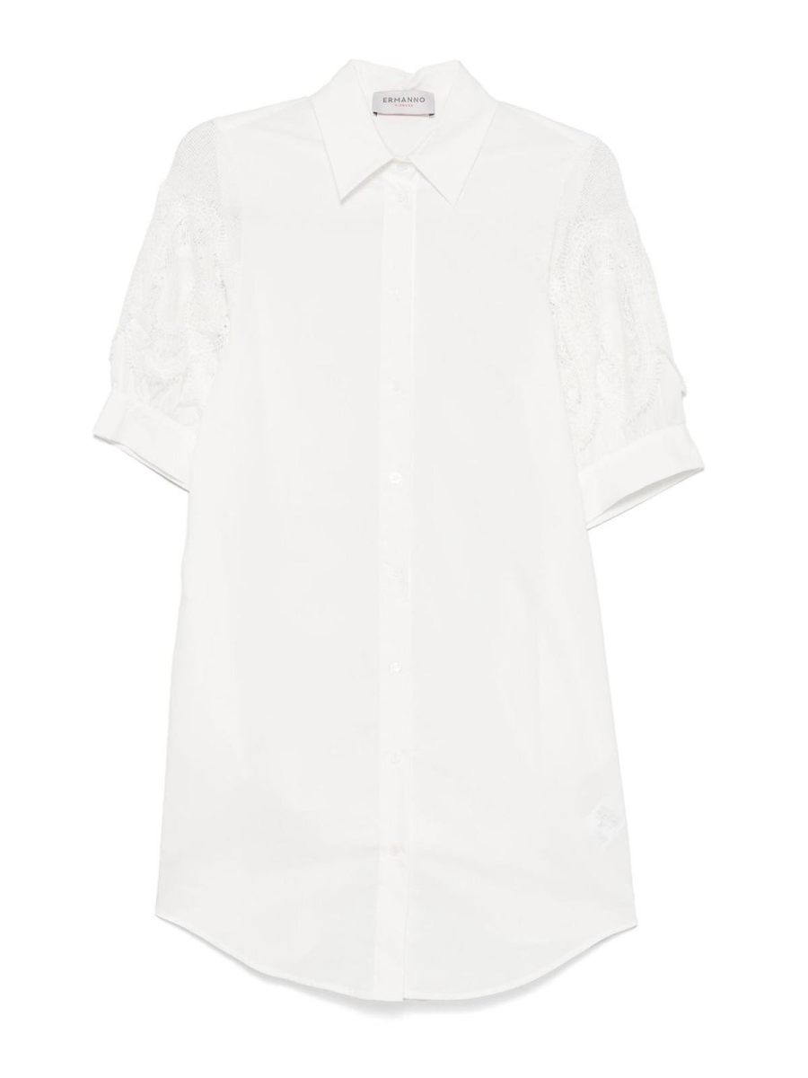 Ermanno Firenze Robe Au Genou - Blanc