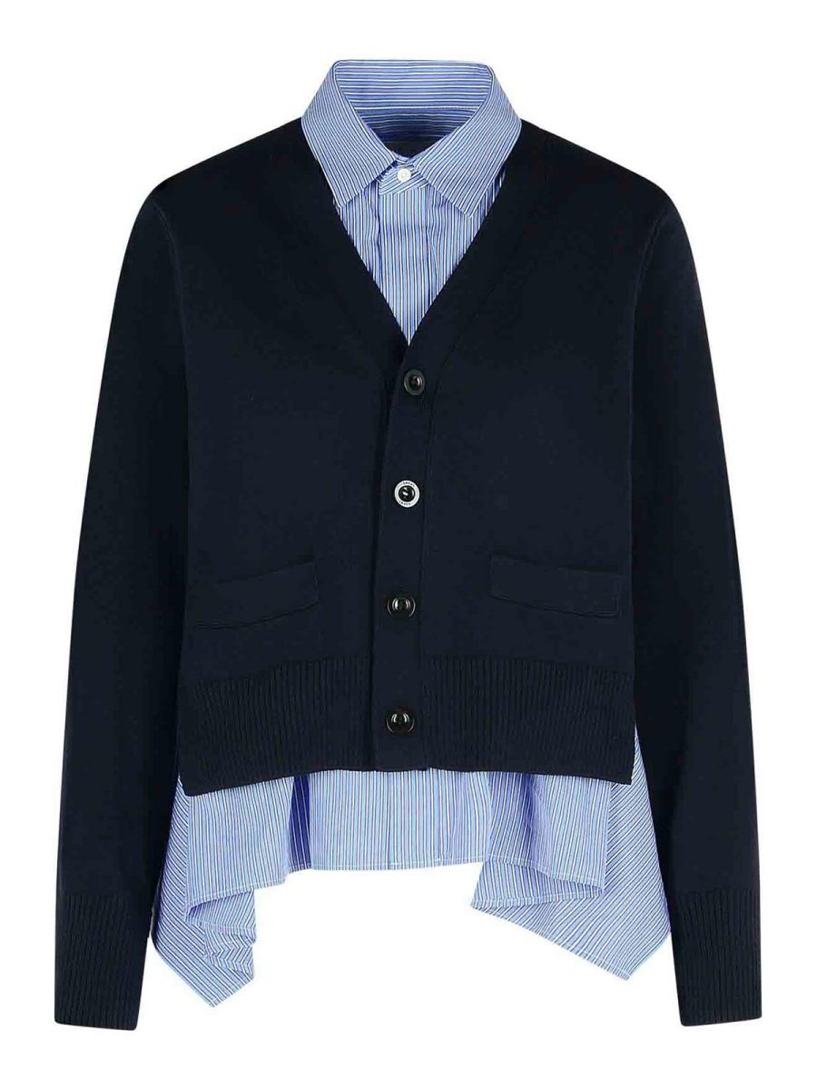 Sacai Cardigan - Bleu Foncé