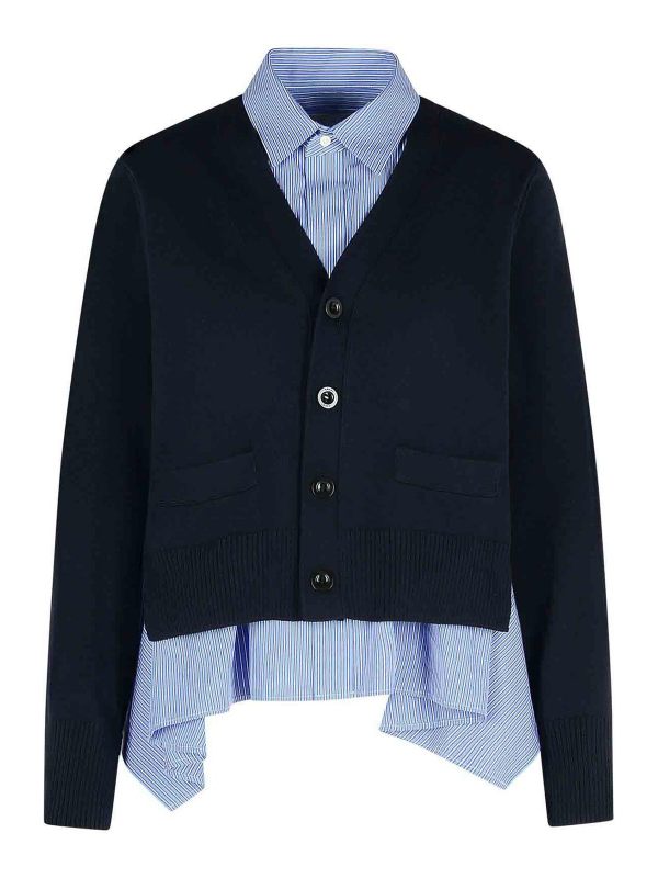 Sacai Cardigan - Bleu Foncé
