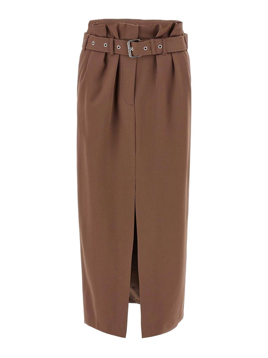 Dries Van Noten Jupe Midi - Marron