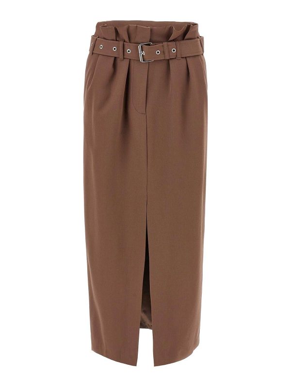 Dries Van Noten Jupe Midi - Marron