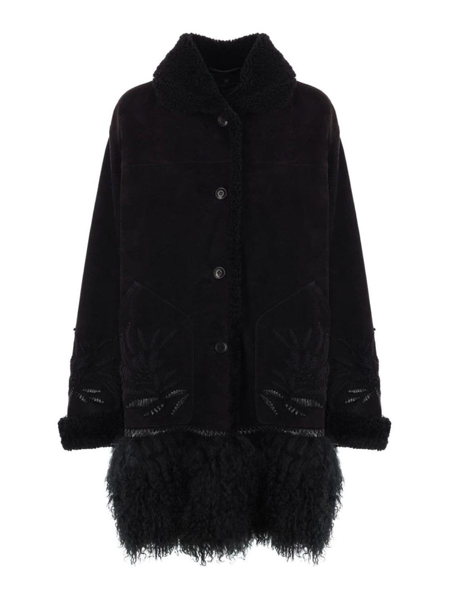Ermanno Scervino Manteau Court - Noir