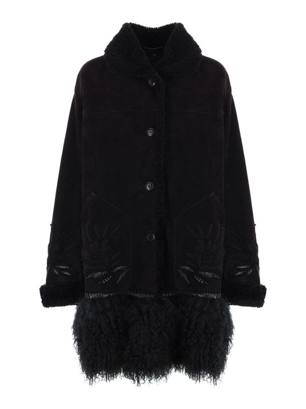 Ermanno Scervino Manteau Court - Noir