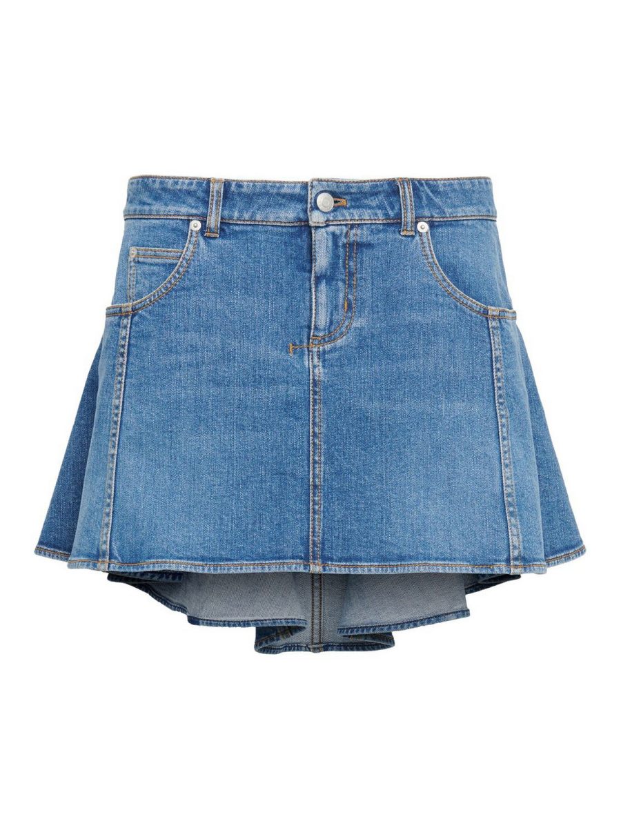 Alexander Mcqueen Jupe Midi - Bleu