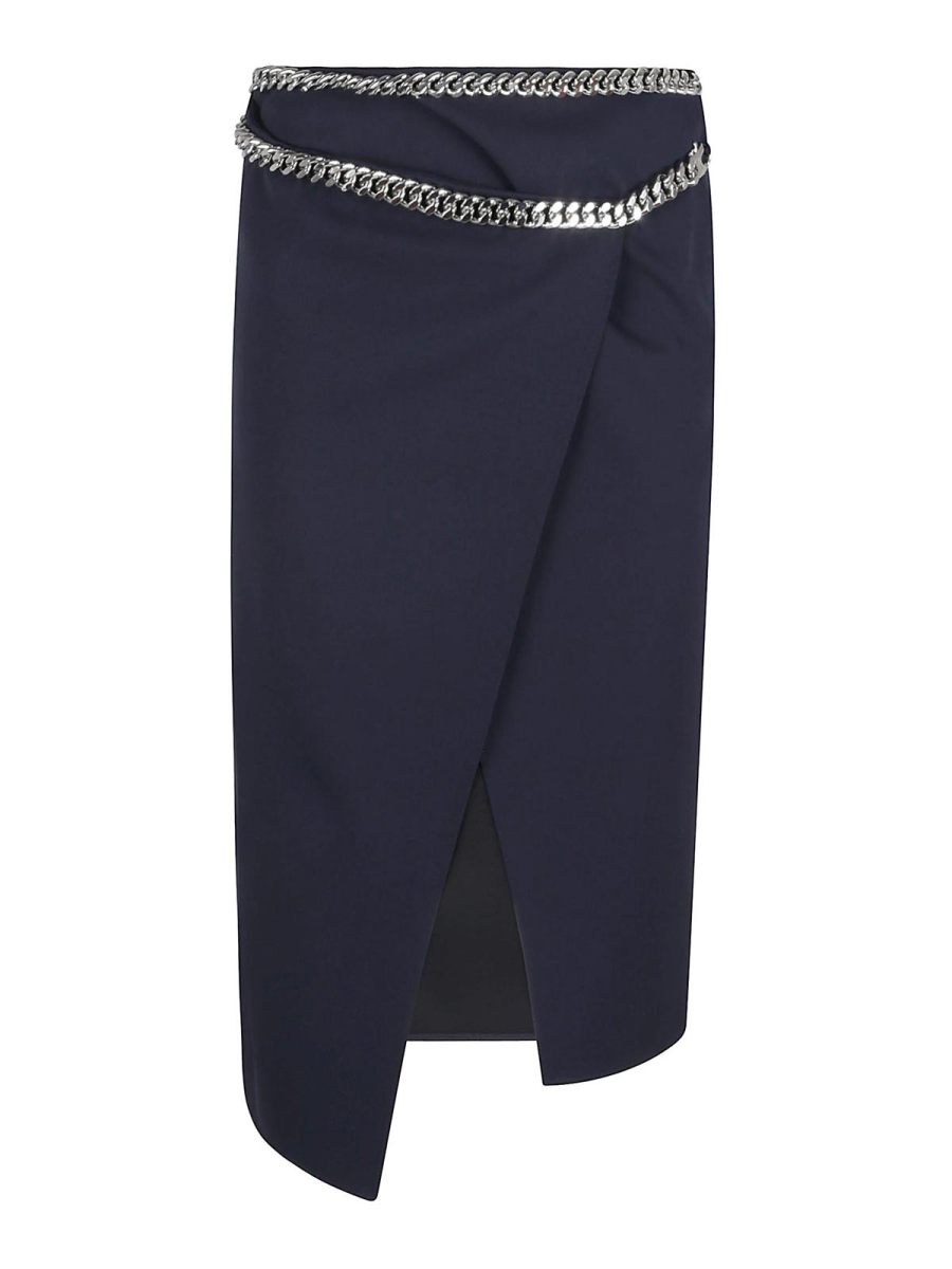 Stella Mccartney Jupe Midi - Bleu