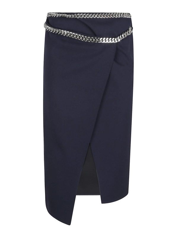 Stella Mccartney Jupe Midi - Bleu