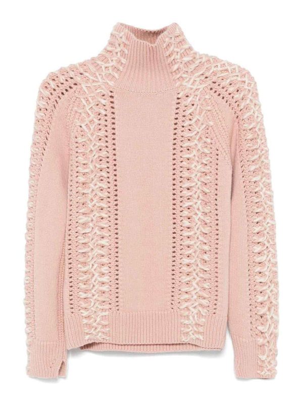 Ermanno Scervino Pull Col Rond - Couleur Chair