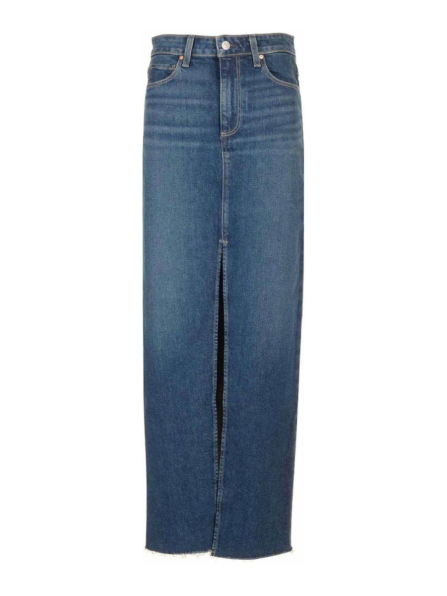 Paige Jupe Midi - Bleu