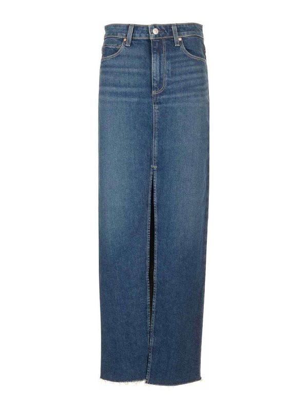 Paige Jupe Midi - Bleu