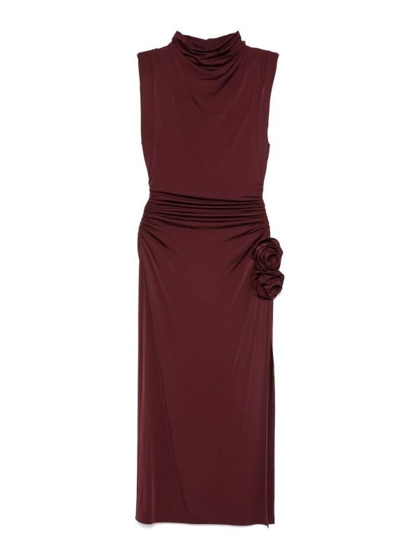 Magda Butrym Robe Au Genou - Rouge Brun