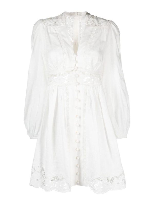 Zimmermann Robe Courte - Blanc