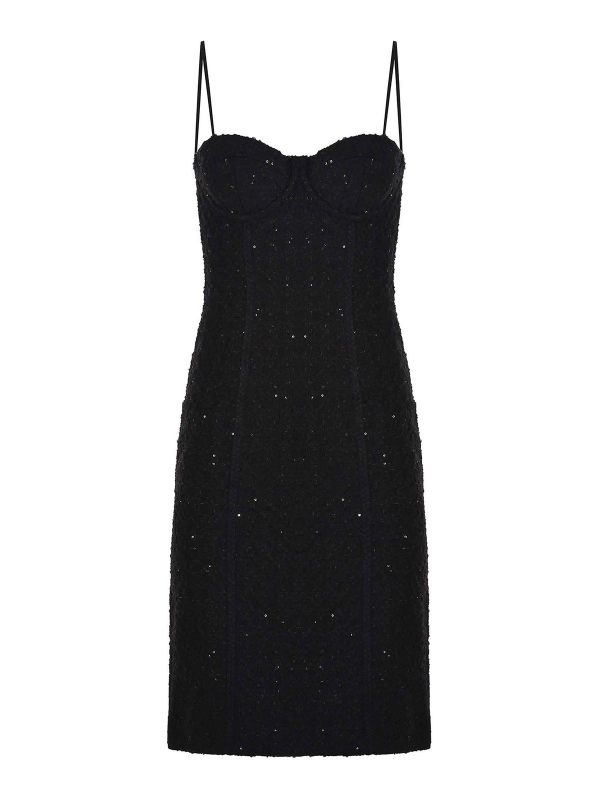 Rotate Birger Christensen Robe Au Genou - Noir