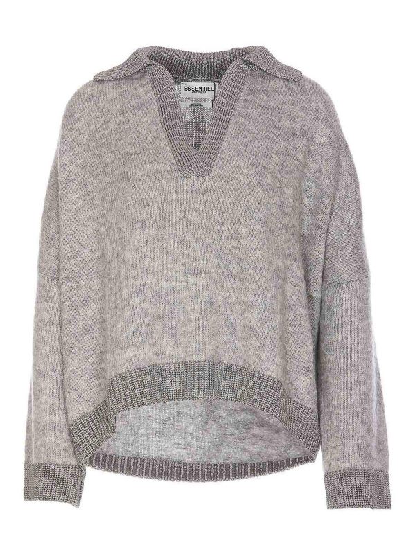 Essentiel Antwerp Pull Col Rond - Gris