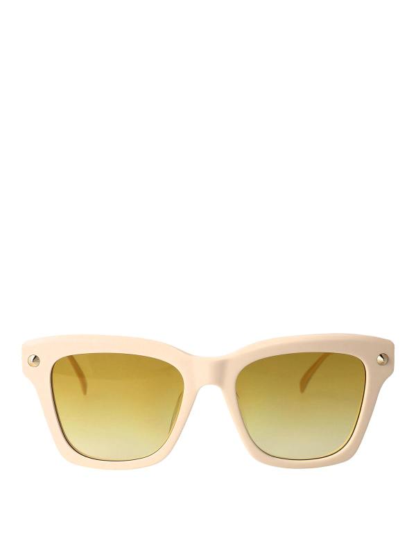 Alexander Mcqueen Lunettes De Soleil - Blanc
