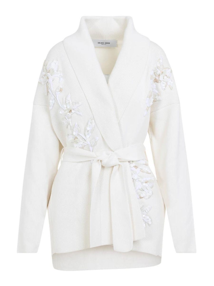 Golden Goose Cardigan - Blanc