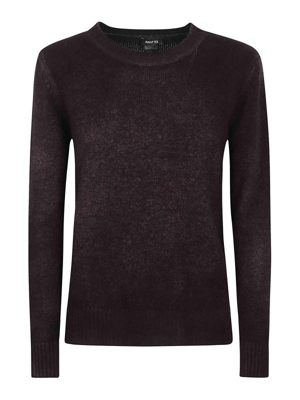 Avant Toi Pull Col Rond - Violet Foncé