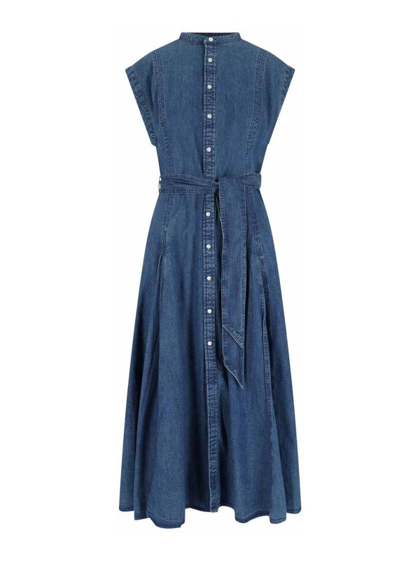 Polo Ralph Lauren Robe Au Genou - Bleu
