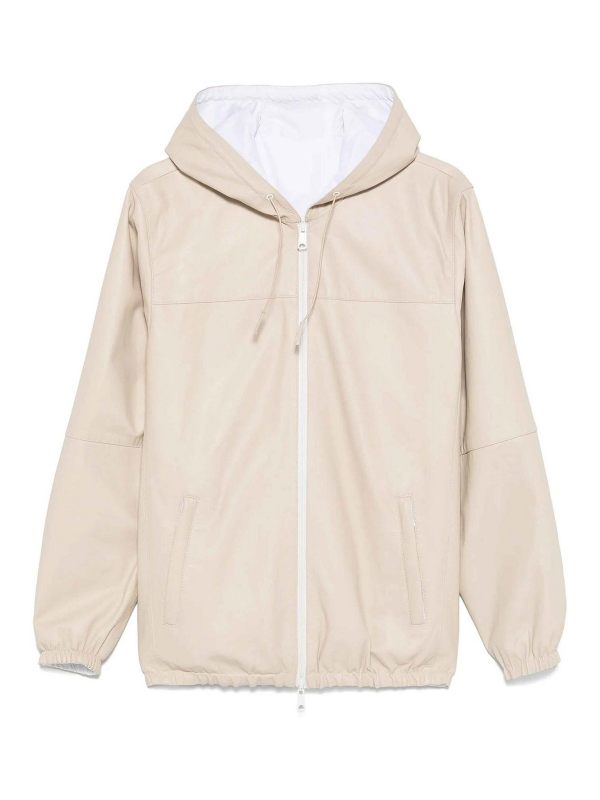 P. A.R. O.S. H. Blouson En Cuir - Rose Clair