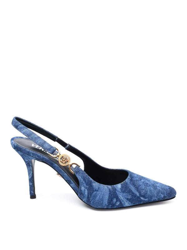 Versace Chaussures À Talon - Bleu