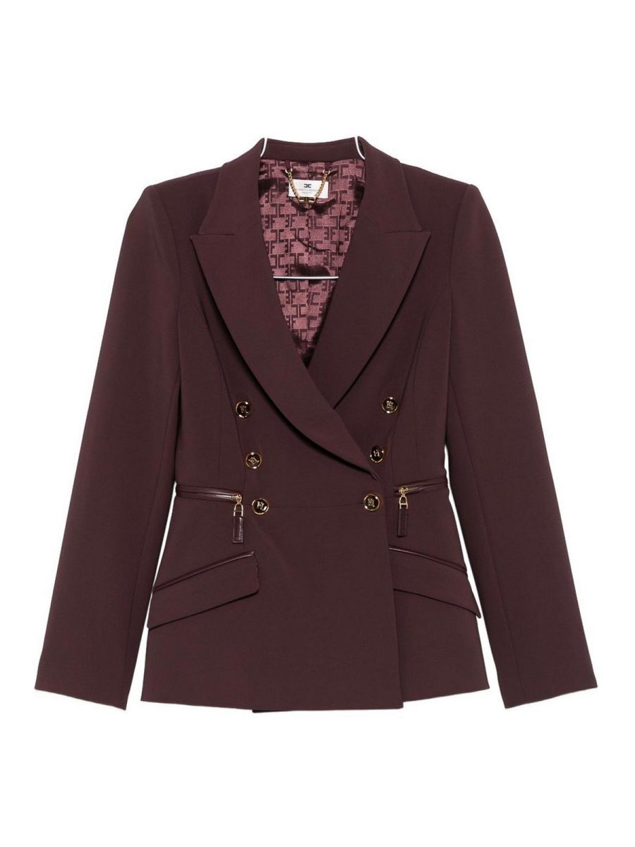 Elisabetta Franchi Blazer - Rouge Brun