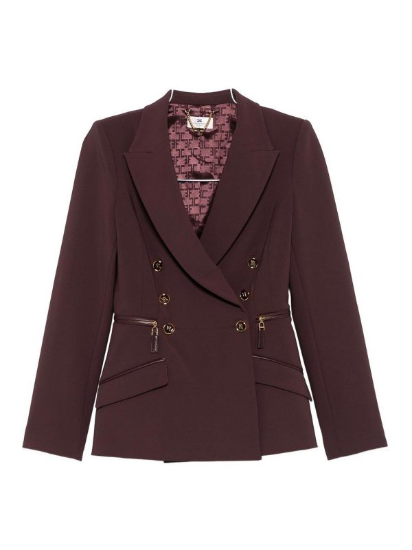 Elisabetta Franchi Blazer - Rouge Brun