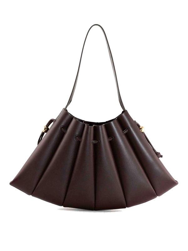 Themoirè Sac Porté Épaule - Marron Foncé