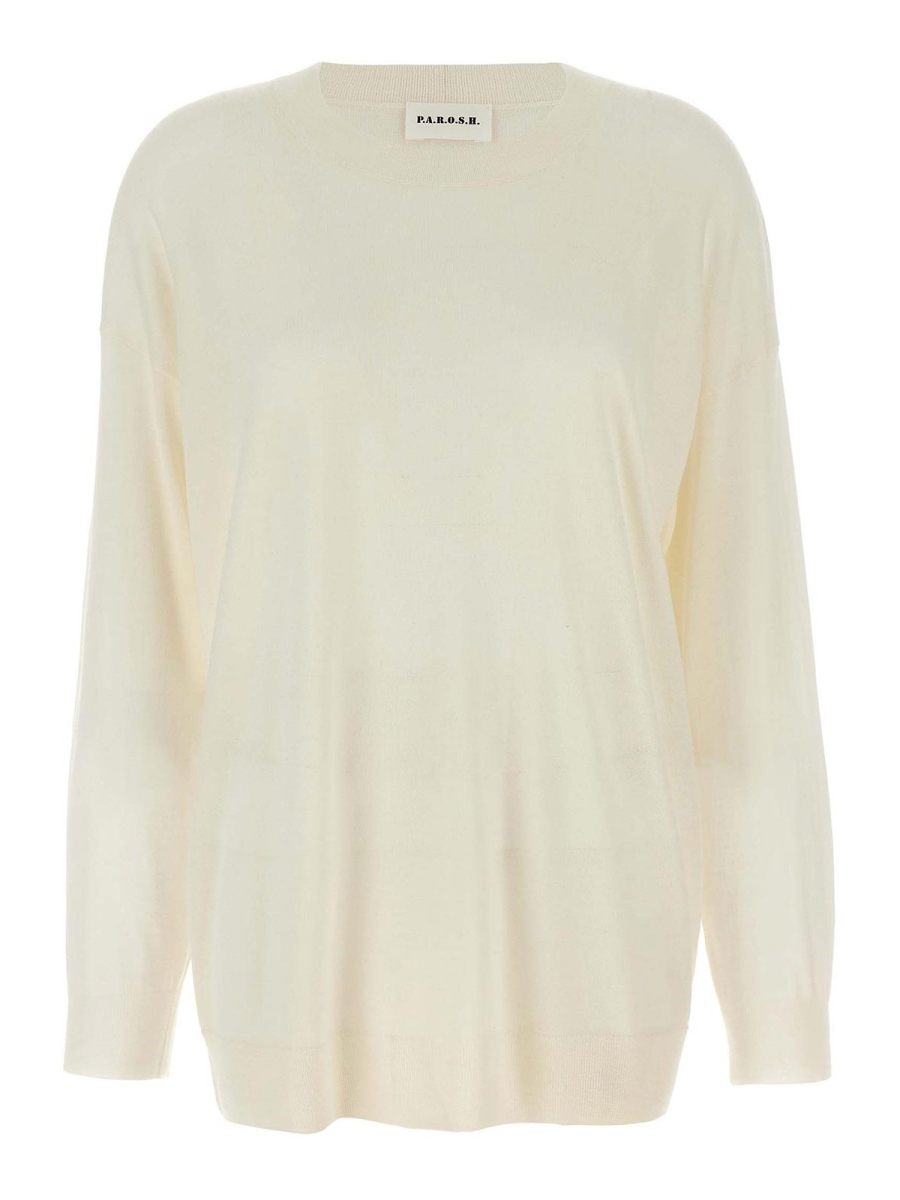 P. A.R. O.S. H. Pull Col Rond - Blanc