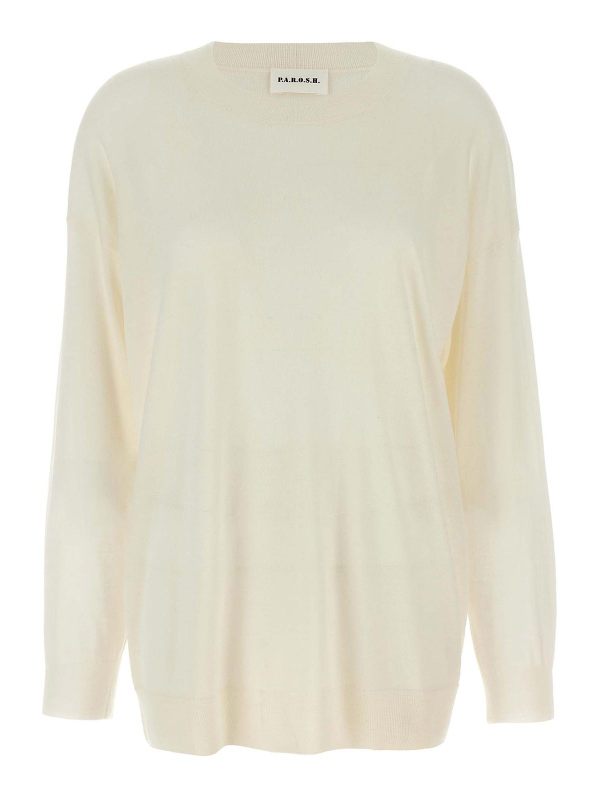 P. A.R. O.S. H. Pull Col Rond - Blanc