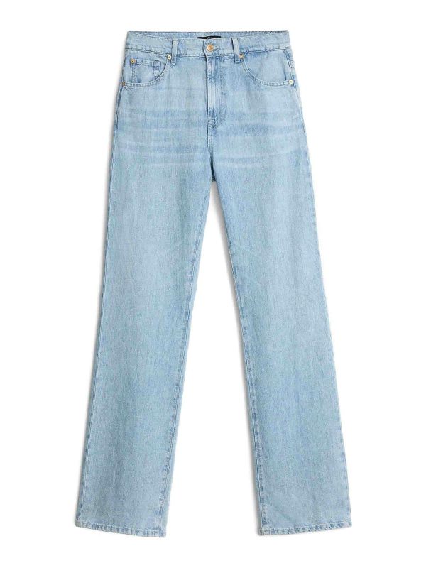 7 For All Mankind Jean Droit - Bleu