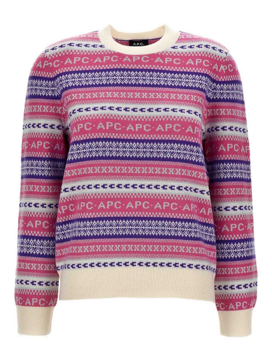 A. P.C. Pull Col Rond - Multicolore