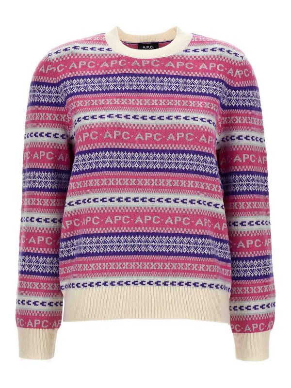 A. P.C. Pull Col Rond - Multicolore