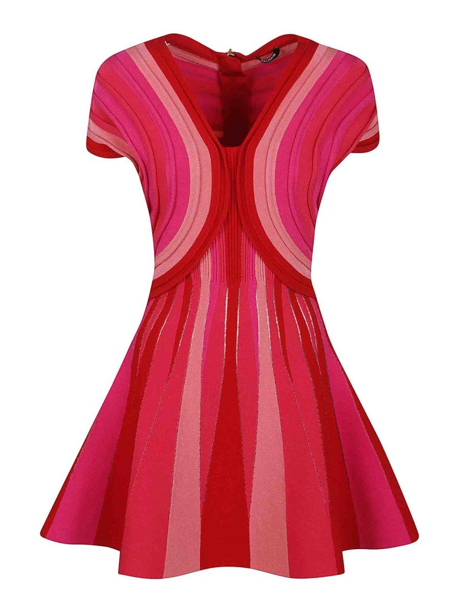 Balmain Robe Courte - Multicolore