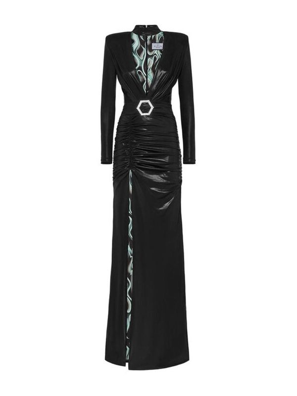 Philipp Plein Maxi Robe - Noir
