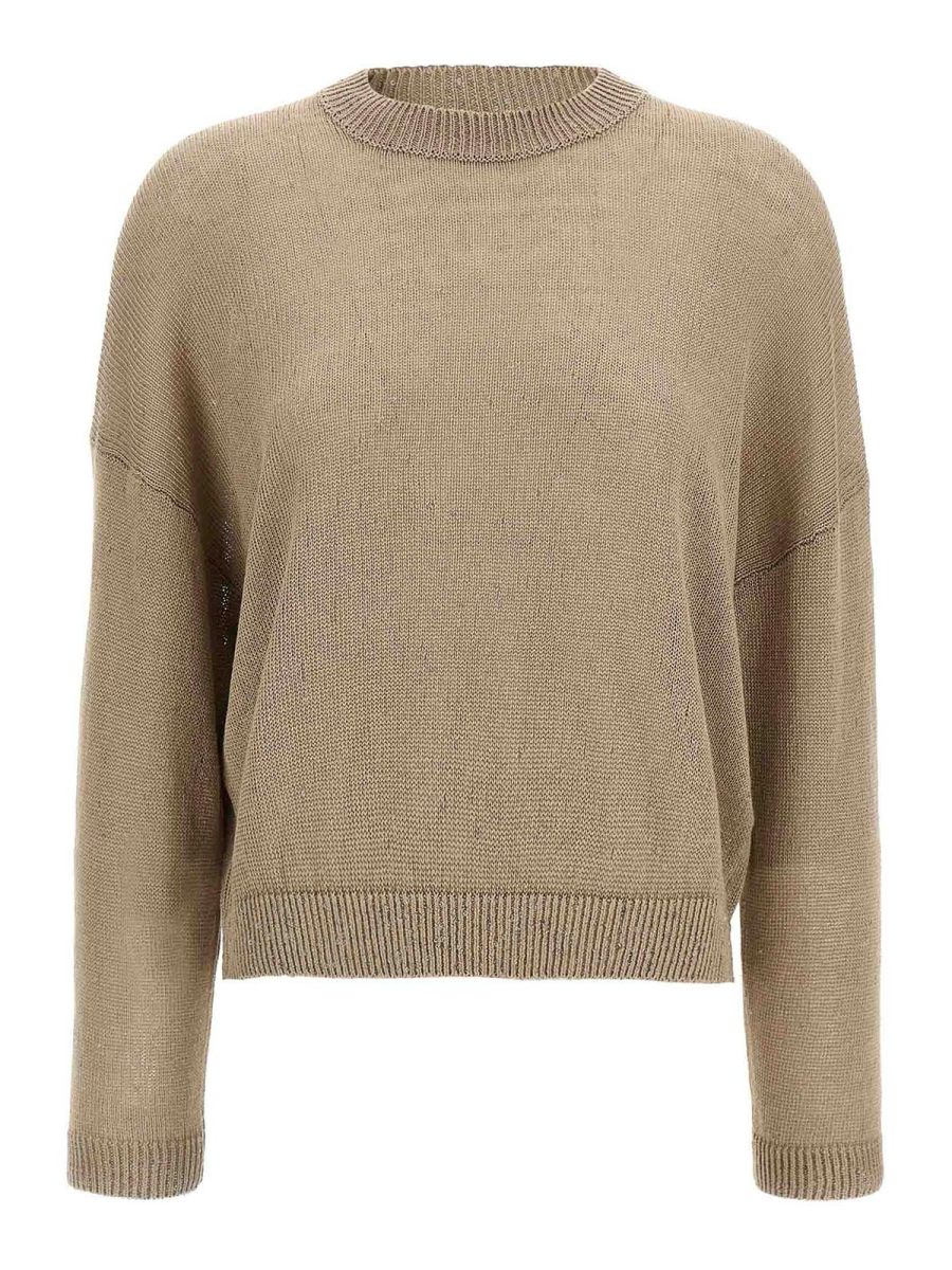 Brunello Cucinelli Pull Col Rond - Beige